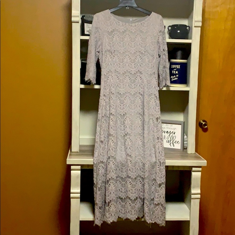 Dainty Jewell’s Night in Paris Lace Maxi Dress